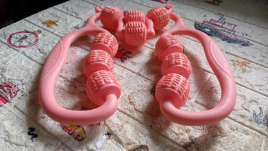 Muscle Massage Roller, 10 Wheels Relieve Soreness Leg Muscle Roller Fitness Roller Muscle Relaxer Massage Roller Ring Clip All Round Massaging Uniform Force Elastic PP Drop Shaped for Home Use (1 Pc) - dailyneed.life