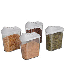 Plastic Easy Flow Storage Jar with Lid (750ml, Set of 6) - dailyneed.life