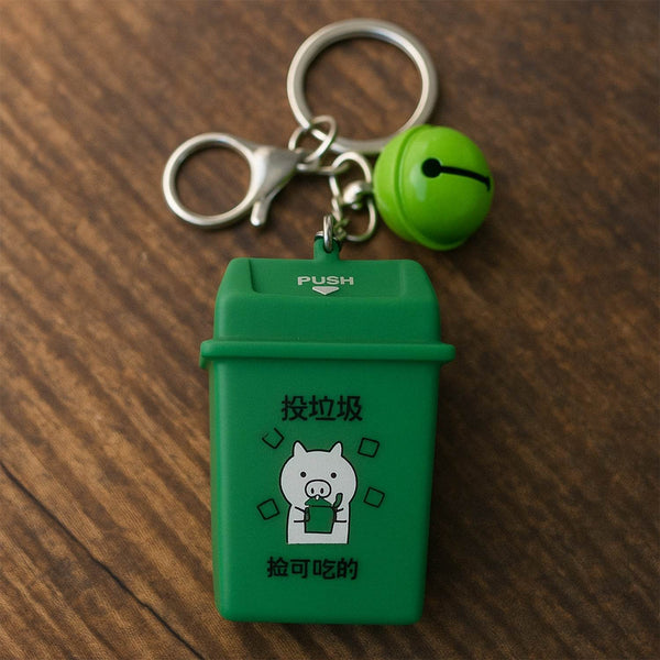 Trash Can Keychain Recycle Can Keyring Novelty Keychain Garbage Classification keyholder for and Adults - dailyneed.life