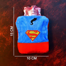 Superman Print Small Hot Water Bag with Cover for Pain Relief - dailyneed.life