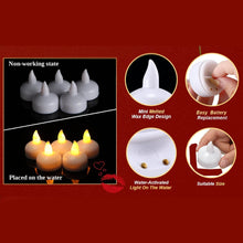 8-Piece Battery Operated Flameless Floating Candles in Transparent Box – Decorative Wedding Tea Lights, Diwali - dailyneed.life