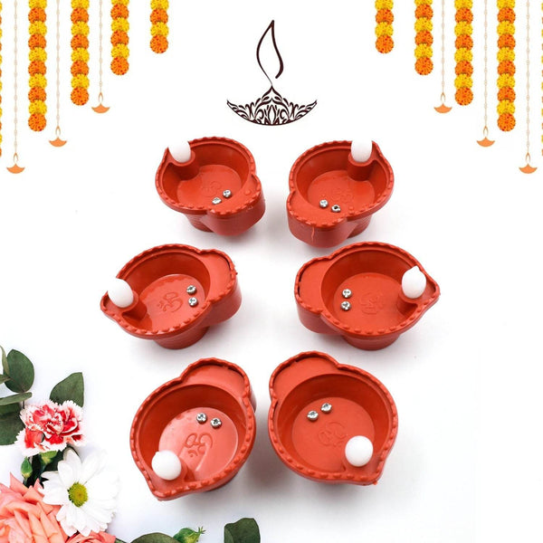 Water Sensor Diyas for Diwali Decoration | Diyas for Home Decoration| Diwali Decoration Items for Home Decor Diyas | Diwali LED Diyas Candle with Water Sensing Technology E-Diya, Diwali (6Pc Set) - dailyneed.life