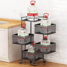 Metal High Quality Kitchen Trolley Kitchen Organizer Items and Kitchen Accessories Items for Kitchen Rack Square Design for Fruits & Vegetable Onion Storage Kitchen Trolley with Wheels (4 Layer) - dailyneed.life