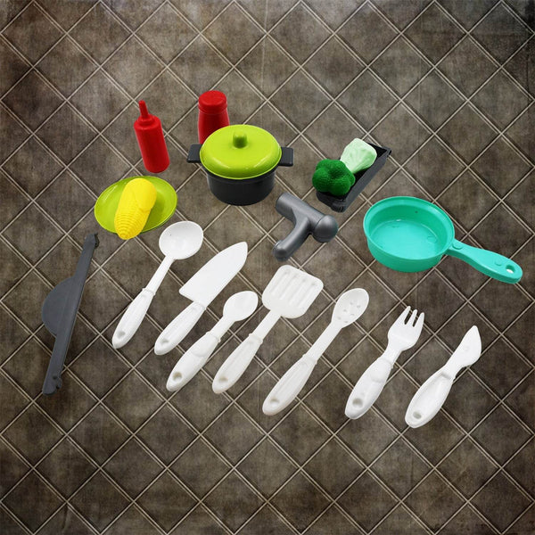 Cooking Toy Plastic Kids Cooking School Play Set (26 Pc Set) - dailyneed.life