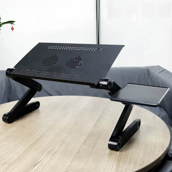 Modern Style Portable Adjustable Foldable Laptop Holder Notebook Desks Lap PC Folding Desk Table Vented Stand 2 Built in Cooling Fans - dailyneed.life