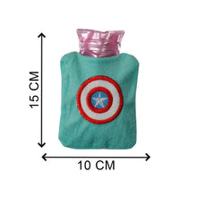 Captain America Print Small Hot Water Bag with Cover for Pain Relief - dailyneed.life