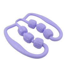 Muscle Massage Roller, 6 Wheels Relieve Soreness Leg Muscle Roller Fitness Roller Muscle Relaxer Massage Roller Ring Clip All Round Massaging Uniform Force Elastic PP Drop Shaped for Home Use (1 Pc) - dailyneed.life