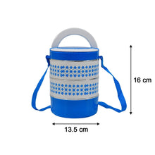 3 layer Adjustable Insulated Tiffin Set of 1, Blue 3 Containers Lunch Box - dailyneed.life
