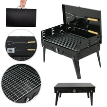 Stainless Steel Briefcase Style Barbecue Grill Toaster (Medium, Black) - dailyneed.life