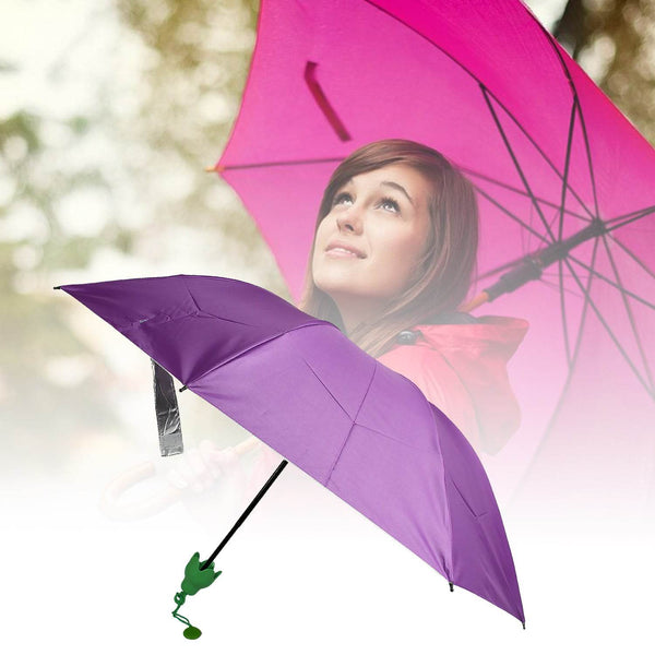 Vegetable shaped Folding Umbrella, Plastic Case Creative Fashion Folding Mini Sun Shade Rain Umbrella, Unique Umbrella, Sun & UV Protection, Cute Design (1 Pc) - dailyneed.life