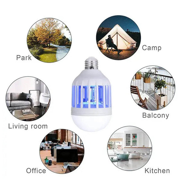 12W Mosquito Killer Lamp E27 Summer Moths Flying Insects Led Zapper Mosquito Killer Lamp Light Bulb Household - dailyneed.life