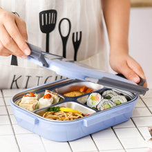 Customize Black Transparent 4 Compartment Lunch Box for Kids and adults, Stainless Steel Lunch Box with 4 Compartments For Office, Travel, School, Home - dailyneed.life