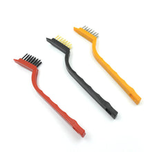 3pc Mini Wire Brush Set Brass Nylon Stainless Steel Bristles Household Cleaning Brush for Gas Stove, Smoke Machine Tool Burner Tiles Tap Rust Removal Welding Slag Dirt & Paint Scrubbing (3 Pcs Set) - dailyneed.life