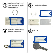 Wallet Keychain 10 pcs Set Plastic Key Custom Key Tags Key Ring Tags Numbered Key Tags Tags with Backpack Keychain - dailyneed.life