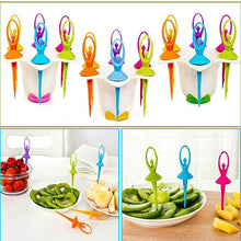 Dancing Doll Fruit Fork Cutlery Set with Stand Set of 6. - dailyneed.life