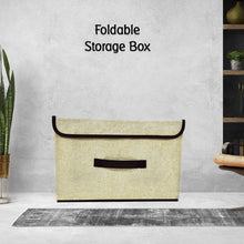Foldable Storage Box with Lid and Handles, Cotton and Linen Storage Bins and Baskets Organizer for Nursery, Closet, Bedroom, Home - dailyneed.life