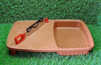 Thick Plastic Kitchen Chopping Cutting Slicing Tray with Holder - dailyneed.life
