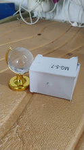 Small Crystal Globe Table Showpiece with Golden Stand (1 Pc) - dailyneed.life