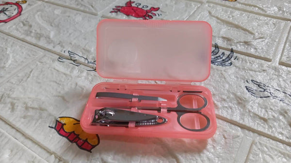 Mini Nail Clipper Set Beauty Nail Tool Set Multifunctional Beauty Set With Plastic Storage Case, (4 Pc Set) - dailyneed.life