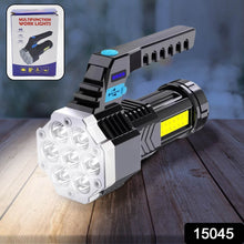Portable Flashlight / Torch COB 7LED Hand Light USB Rechargeable Light with Side Light (1 Pc) - dailyneed.life