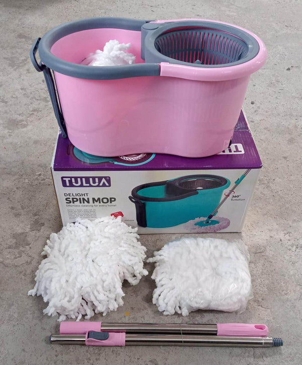 Quick Spin Mop Plastic spin, Bucket Floor Cleaning, Easy Wheels & Big Bucket, Floor Cleaning Mop with Bucket - dailyneed.life