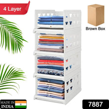 4-Layer Stackable Foldable Storage Organizer Cart for Kitchen, Closet, Bedroom & Bathroom - dailyneed.life