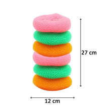 Plastic Scrubber Round Nylon Scrubbers (Pack of 6) - dailyneed.life