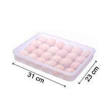 24 Grids Plastic Egg Box Container Holder Tray for Fridge with Lid for 2 Dozen Egg Tray - dailyneed.life
