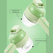 4 in 1 Handheld Electric Vegetable Cutter Set, Multifunction Mini Chopper Food Processor, Wireless Electric Garlic Mud Masher, for Garlic, Chili ,Onion, Ginger - dailyneed.life
