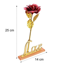 24k Gold Rose,hicoosee Gold Foil Plated Rose with LOVE Stand and Gift Box for Anniversary, Birthday, Wedding , Christmas ,Thanks giving - dailyneed.life