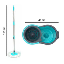 Quick Spin Mop Plastic spin, Bucket Floor Cleaning, Easy Wheels & Big Bucket, Floor Cleaning Mop with Bucket - dailyneed.life