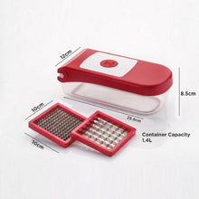 Ganesh Plastic Chopper Vegetable and Fruit Cutter, Red - dailyneed.life
