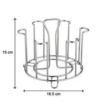 SS Round Glass Stand used for holding sensitive glasses and all present in all kinds of kitchens of official and household places etc. - dailyneed.life