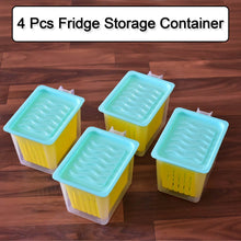 Fridge Storage Containers with Handle Plastic Storage Container for Kitchen(4 Pcs Set) - dailyneed.life