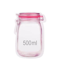 Reusable Airtight Seal Plastic Food Storage Mason Jar Zipper (500ml) - dailyneed.life