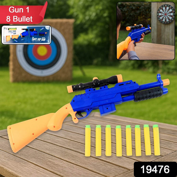Shot Air Gun Toy with Scope and 8 Soft Foam Bullets Set - dailyneed.life