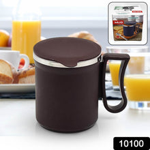 Coffee Mug with Lid and Handle-Plastic Covered Stainless Steel Mug (Random Color, Approx 200 ML) - dailyneed.life