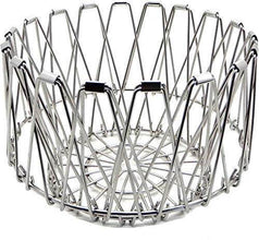 Multipurpose Fruit Basket Stainless Steel Wire Bowl Foldable Basket for Vegetable / Fruits / Dining - dailyneed.life