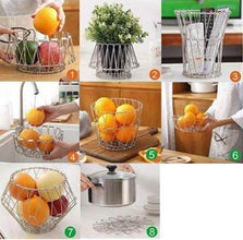 Multipurpose Fruit Basket Stainless Steel Wire Bowl Foldable Basket for Vegetable / Fruits / Dining - dailyneed.life