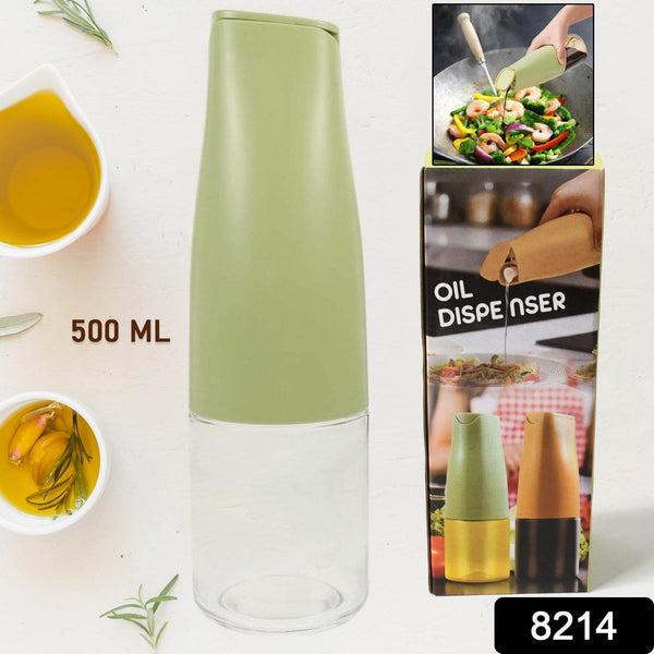 Oil Dispenser, 500ml Cooking Oil Dispensing Cruets, Oil Bottle with Automatic Open Lid, Cooking Oil Bottle for Kitchen Grilling Frying (500 ML) - dailyneed.life