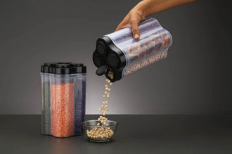Plastic Lock Food Storage 4 Section Container Jar for Grocery, Fridge Container. - dailyneed.life