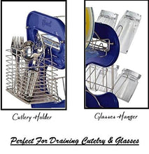 STAINLESS STEEL DRAIN BOWL STORAGE RACK HOLDER PLATE DISH CUTLERY CUP RACK WITH TRAY KITCHEN SHELF STAND - dailyneed.life