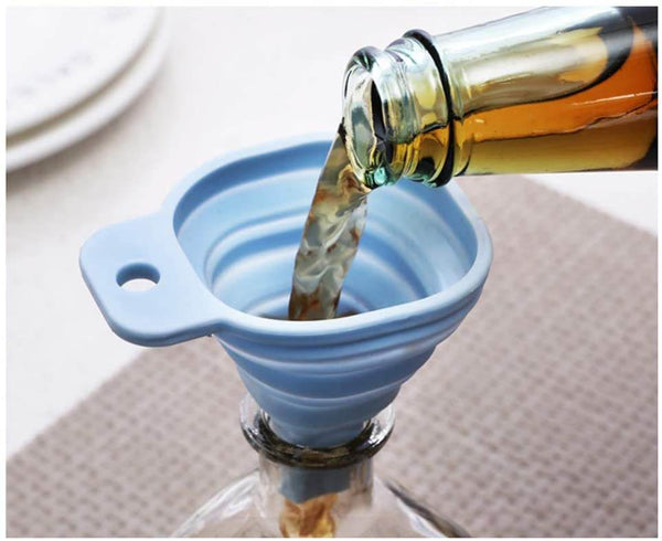Flexible Silicone Foldable Kitchen Funnel for Liquid / Powder Transfer Hopper Food (Small) - dailyneed.life