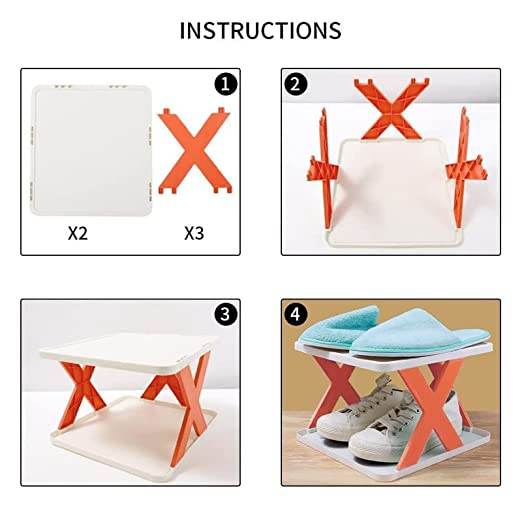 4 LAYER SHOES STAND, SHOE TOWER RACK SUIT FOR SMALL SPACES, CLOSET, SMALL ENTRYWAY, EASY ASSEMBLY AND STABLE IN STRUCTURE, CORNER STORAGE CABINET FOR SAVING SPACE - dailyneed.life
