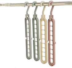 Anti-Skid Plastic 9-Holes Magic Wardrobe Folding Hangers - dailyneed.life