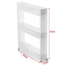 Multipurpose 3 Layer Slim Side Space Saving Storage Organizer Rack Shelf - dailyneed.life