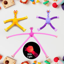 LED Telescopic Suction Cup Giraffe Toy, Tubes Fidget Toys, Shape Changing Telescopic Sensory Tubes Fidget Tubes Sensory Toys Suction Toy, Funny Gift (3 Pcs Set) - dailyneed.life