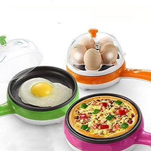 Multi functional Electric 2 in 1 Egg Frying Pan with Egg Boiler Machine Measuring Cup with Handle - dailyneed.life