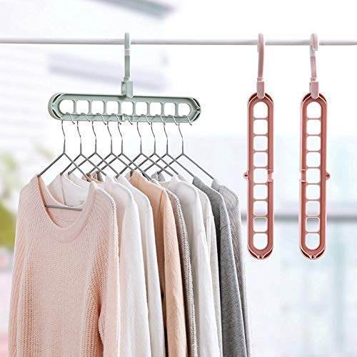 Anti-Skid Plastic 9-Holes Magic Wardrobe Folding Hangers - dailyneed.life