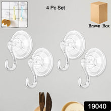 Plastic Suction Cup Hooks (4 Pcs Set) - dailyneed.life